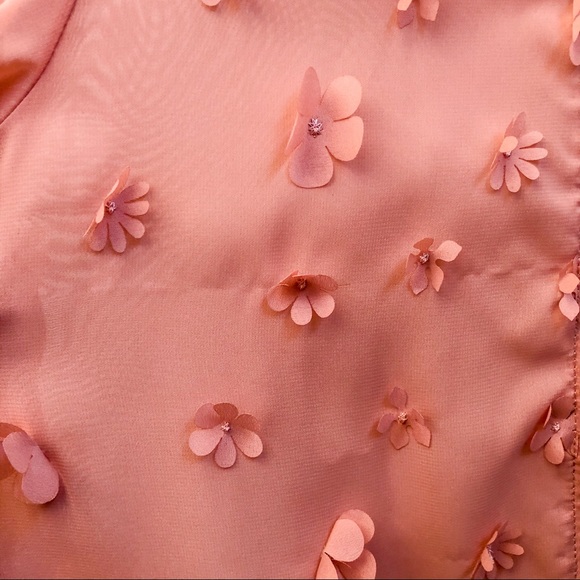 JustFab 3d Floral Bomber in Mellow Rose - Picture 8 of 14